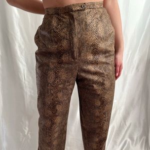 VTG snake embossed trouser pant